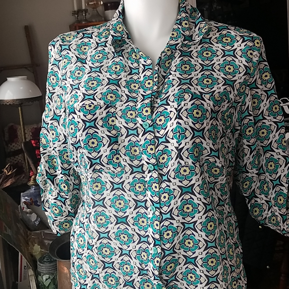 Ann Taylor silk/cotton button down